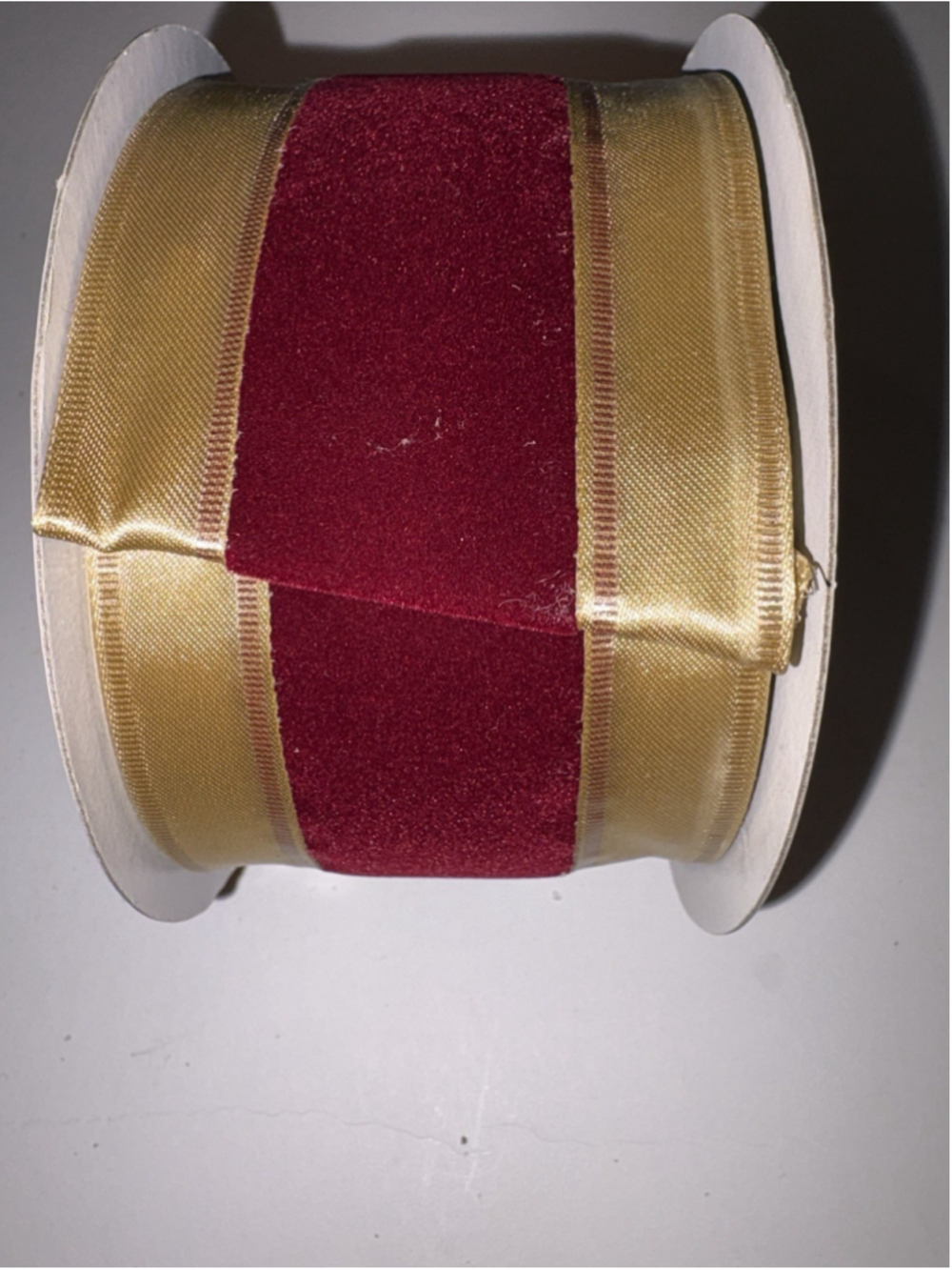 New Old Stock-designer Dispatch Ribbon 2.5”x 15 Yards-burgundy/gold-Christmas